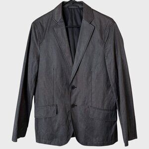 G2000 Blù Metallic Blazer Jacket Gray Men's Size 46 Two-Button Sport Coat